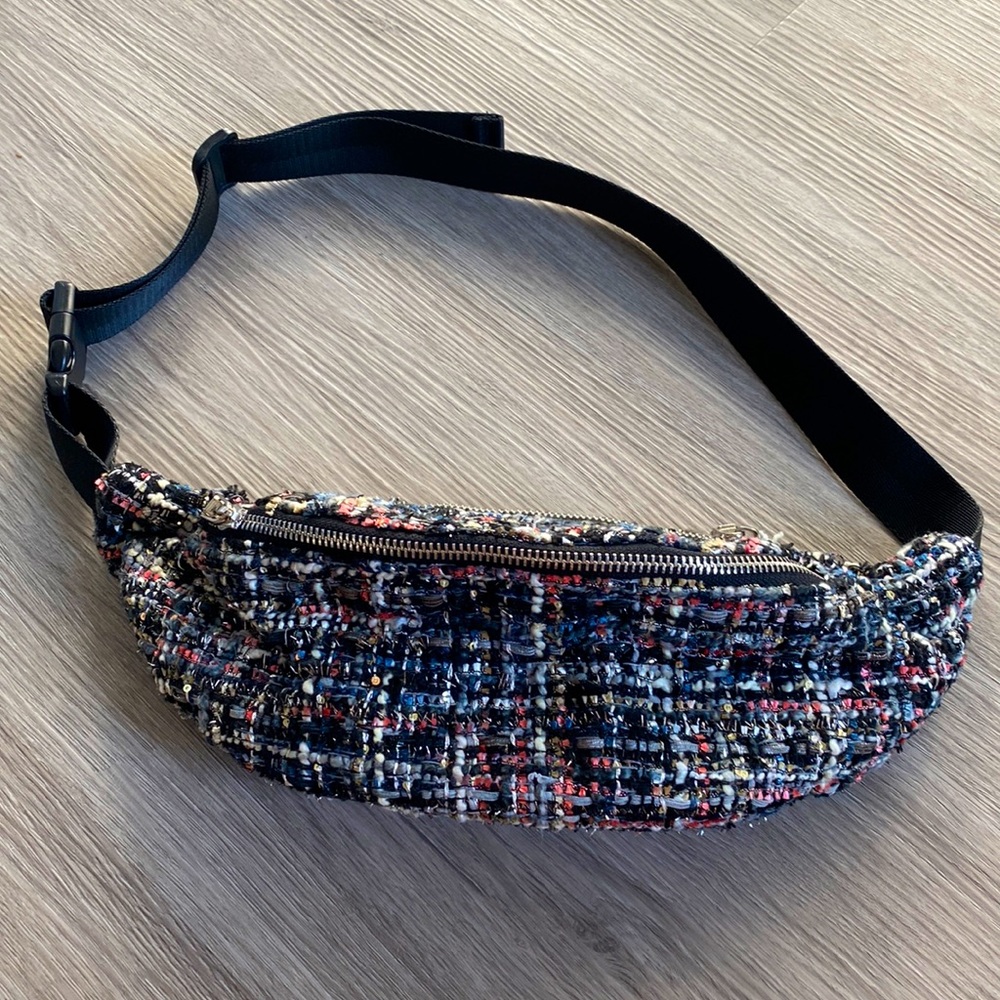 Aqua Tweed Belt bag